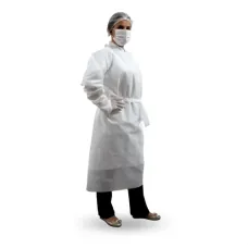 Bata Descartável- 1 unidade Branca -Tnt - 40 gr  impermeável