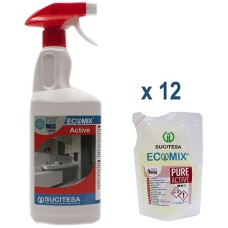 ECOMIX PURE ACTIVE FOAMER - Detergente Casa Banho  (12 Unidades)