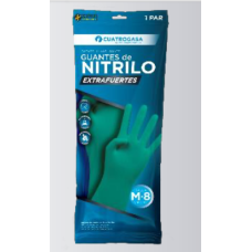 LUVAS Nitrilo Flocado Reutilizáveis  Tamanho XL - 1 par
