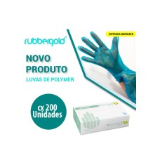 Luvas em Polymer Azul S  - 200 unidades