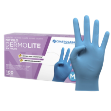 LUVAS de Nitrilo Tamanho L - 100 unidades(Dermolite)