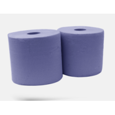 Papel Rolo Industrial (Azul) 2 rolos -  folha dupla ( 360 metros )