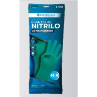Luvas de nitrilo flocado S, reutilizáveis - 1 par