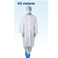 Kit  - visitante ( 1 unidade) (inclui touca, máscara, bata, cobre sapatos)