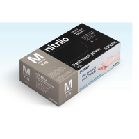 Luvas de nitrilo preto M, diamantadas - 50un. Luvas de nitrilo preto M, diamantadas - 50un.