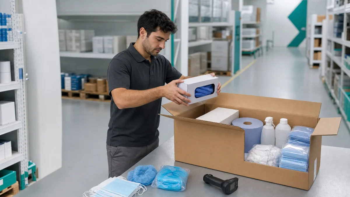 Preparação de uma encomenda Qualidefender